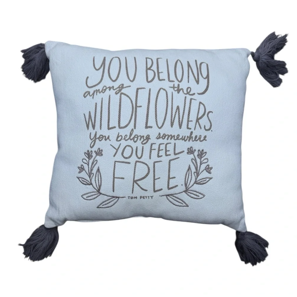 Tom Petty‎ Rock Song Lyrics Wildflowers Album Pillow Boho Target Collectible